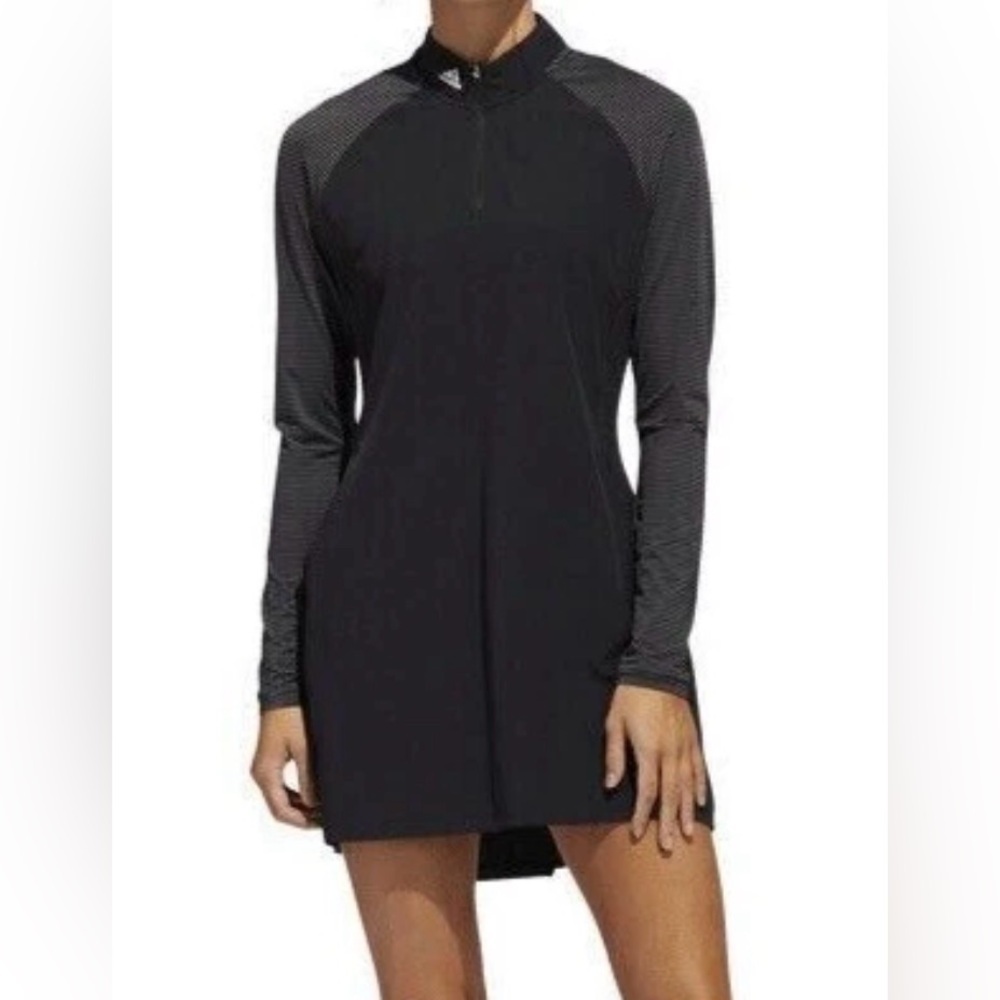 ADIDAS WOMEN’S ULTIMATE365 LONG SLEEVE GOLF PICKLEBALL DRESS Black Size Small